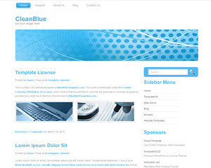 CleanBlue Website Template