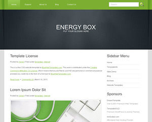 EnergyBox Website Template
